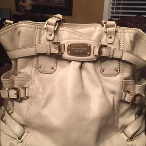 MK cream leather bag